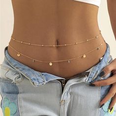 Super Cute And Stylish Ships In 5-10 Business Days Belly Chain Rings, Belly Chain Necklaces, Belly Necklaces Gold, Simple Thigh Chain, Gucci Belly Chain, Waist Jewelry Wedding, Silver Delicate Waist Chain As A Gift, Dainty Adjustable Silver Waist Chain, Adjustable Silver Dainty Waist Chain