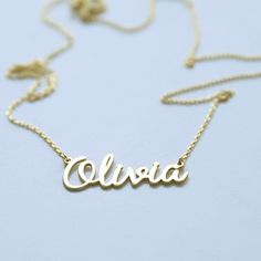 "Name necklace will be handmade with your desired, A beautiful customized gift for yourself or someone you care for. \"What's in a name?\" Spell out a name and let us create a beautiful gift that sparks joy! Materials : The materials we use: High Quality 925 Sterling Silver Color :Sterling Silver - 14k Yellow gold plated -14K Rose Gold Plated HOW TO ORDER; Please select your preffered quantitiy from the menu while adding to card. Please write your desired SIZE-NAME-MATERIAL choice as a note at c Custom Pendant Necklace For Personalized Gifts, Customizable Nameplate Necklace For Personalized Gift, Custom Text Nameplate Jewelry For Gift, Custom Name Pendant Necklace As Personalized Gift, Customizable Pendant Name Necklace For Personalized Gift, Personalized Pendant Necklace With Custom Name, Personalized Custom Name Pendant Necklace, Gold Necklaces With Custom Text For Gift, Personalized Name Pendant Necklace As Gift