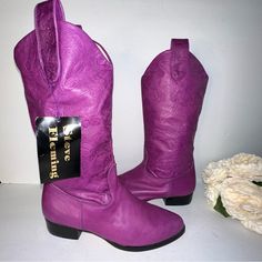 New With Tags Beautiful And Bright Boots Womens Leather Booties, Madden Boots, Girls Ankle Boots, Bow Boots, Brown Leather Heels, Western Rodeo, Faux Leather Boots, Tall Leather Boots, Wedge Ankle Boots