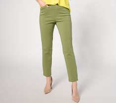 Crafted to comfortably contour the body, these casual-cute slim-leg ankle pants work well in any sitch. Thanks to an ample amount of stretch, they're made to move with you all day, whether you're running a business, running endless errands, or running around with the kiddos. From Susan Graver. Spring Workwear Pants With 5-inch Inseam, Workwear Cropped Leg Pants With 4-way Stretch, Stretch Cropped Leg Pants For Business Casual, Stretch Business Casual Cropped Pants, 4-way Stretch Dress Pants For Spring Workwear, Stretch Cropped Leg Office Pants, Stretch Cropped Leg Capris For Workwear, Stretch Workwear Capris With Cropped Leg, Stretch Cropped Leg Capris For Business Casual