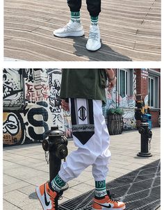 JUKPOP Streetwear Hip hop White Joggers Pants Men Loose Harem Pants Ankle Length Trousers Sport Casual Sweatpants White Techwear JKP3771 White Techwear, White Jogger Pants, Sweatpants White, Ankle Length Trousers, Hip Hop Joggers, White Joggers, Streetwear Hip Hop, Mens Trendy Outfits, Casual Sweatpants