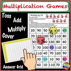 a poster with numbers and dices to help students learn how to use the number line