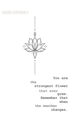 a quote from the disney movie, you are the strongest flower that ever remembers that the weather changes