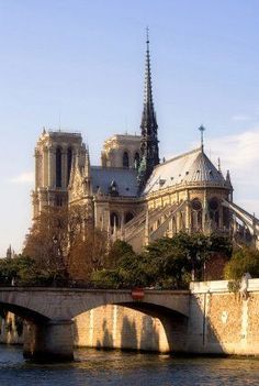 the cathedral is on top of an old bridge