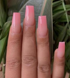 Pink Ombré Coffin Nails, Pink Ombre Nail Designs, Ombre Nail Ideas, Pink Ombre Nails, Ombre Nail, Ombre Acrylic Nails, Summery Nails, Ombre Nail Designs, Classy Acrylic Nails