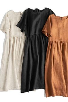 Loose Pure Color Linen Maxi Dresses Women Summer Casual Outfits Cotton Linen Dresses, Linen Maxi Dress, Clothes Line, Casual Summer Outfits, Linen Clothes, Modest Dresses, Sewing Clothes, Modest Outfits, Womens Maxi Dresses