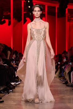 Elie Saab Spring 2024 Couture Collection | Vogue Pink Runway, Boutique Couture, Formal Outfits, Fantasy Fashion