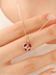 Sailor Moon Tsukino Usagi 925 Silver Collarbone Necklace Heart Pendant Gifts   | eBay Moon Necklace Pink, Sailor Moon Ornament, Cute Heart Necklace, Sailor Moon Gifts, Anime Accessories Jewelry, Sailor Moon Stuff, Sailor Moon Bracelet, Sailor Moon Accessories, Sailor Moon Earrings