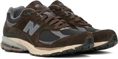 New Balance: Brown 2002R Sneakers | SSENSE New Balance For Men, New Balance For Women, New Balance Brown, New Balance Outfit, Web Technology, Mesh Sneakers, Lunar New Year, Pig Skin, Lunar New