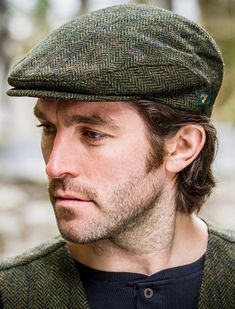 Irish Hat, Flat Cap Men, Tweed Hat, Woolen Cap, Green Tweed, Mens Fashion Edgy, Aran Sweater, Killarney, Mens Fashion Rugged