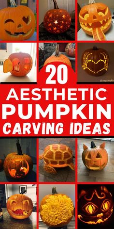 20 aesthetic pumpkin carving ideas for halloween