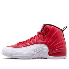 (GS) Air Jordan 12 Retro 'Gym Red' 153265-600 (SNKR/High Top/Basketball) Sporty High-top Sneakers With Red Sole For Light Sports, Sporty Custom Sneakers With Round Toe For Basketball, Sporty Jordan Lace-up Shoes For Sports Events, Sporty Custom Sneakers For Basketball, High-top Jordan Shoes With Red Sole For Sports, Sporty Jordan Shoes With Red Sole For Light Sports, University Red Lace-up High-top Sneakers For Sports, Sporty High-top Custom Sneakers With Padded Tongue, University Red Breathable Sneakers For Light Sports