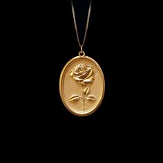 Discover our gold Rose pendant, a symbol of timeless elegance. This solid gold rose necklace is a masterpiece of craftsmanship, capturing the intricate beauty of a blooming flower. PENDANT INFORMATIONThis pendant is made of real, solid gold.• Made in USA• Material: 14k or 18k solid gold• Finish: polished• Height: 1.25" (31,5 cm) x Width: 0.87" (22 mm)• Pendant weight: approx. 5 grams (14k)• Bail: fits up to 4 mm chains• Solid back, not hollow• A certificate of authenticity is included• Delivered Gold Rose Flower, Phoenix Pendant, Gold Dragon, Small Circle, Solid Gold Chains, Rose Pendant, Rose Necklace, Mini Pendants, Flower Pendant Necklace