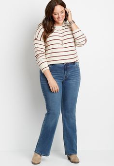 Clothes For Women Over 60, Popular Jeans, Maurices Plus Size, Cato Fashion, Fashion Articles, Plus Size Models, Womens Jeans, Jeans Womens, Plus Size Jeans