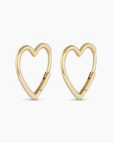 14k Gold Open Heart Huggies – gorjana Gold Stackable Earrings For Gift, Stackable Hoop Jewelry As A Gift, Stackable Hoop Jewelry For Gifts, Gold Open Heart Huggie Earrings For Everyday, 14k Gold Stackable Hoop Earrings As Gift, Gold Stackable Hoop Earrings As Gift, Stackable 14k Gold Hoop Earrings As Gift, Gold Plated Stackable Hoop Jewelry, Stackable Hoop Jewelry For Anniversary