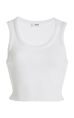 Poppy Cotton-Blend Cropped Tank Top By Agolde | Moda Operandi Clothing Websites, White Crop Top, White Tank Top, Rarity, Style Moderne, Cropped Tank Top, Cute Tops, Crop Tank, Moda Operandi