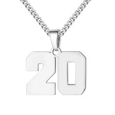 PRICES MAY VARY. √ Choose Your Number Necklace √ Number 0-99 choose your favorite number, support your favorite Athletes. Bring lucky number and strength to you and him/her. √ Trustworthy Material √ Number pendant and number chain is made from 316L stainless steel. Advantage is Strong and hypoallergenic waterproof, will not change color. Suit long time to wear and save. √ Number Chain Size √ Chain Length: 22+2 inches. Width: 0.15 inch. The chain is very strong and suitable for everyday wear. Clo Favorite Number, Number Necklace, Black Flannel, Football Gift, Number 0, Inspirational Jewelry, Lucky Number, Football Gifts, Gift For Men