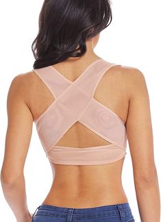 Chest Brace Up for Women Posture Corrector Shapewear Tops Compression Bra Support Vest Shaper at Amazon Women’s Clothing store Women Posture, Compression Bra, Bra Support, Shapewear Tops, Sundress Dress, Posture Corrector, Posture Correction, Calvin Klein Women, Women's Shapewear