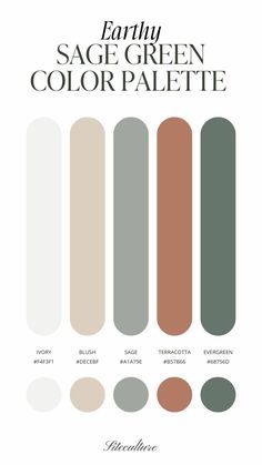 5 Gorgeous Sage Green Color Palettes You Need to See - Siteculture Sage And Brick Color Palette, Sage Room Color Scheme, What Colors Pair With Sage Green, Sage Green Boho Color Palette, Emerald And Sage Color Palette, Slate Green Color Palette, Grey Green Beige Color Palette, Sand And Sage Color Palette, Sage Green Kitchen Palette