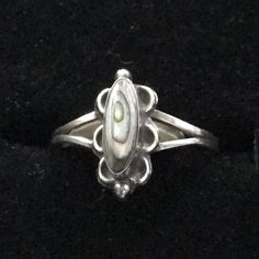 Vintage Abalone 925 Sterling Silver Ring Size 6 Whimsigoth Rings, Abalone Ring, Womens Jewelry Rings, 925 Sterling Silver Ring, Sterling Silver Ring, Silver Ring, Sterling Silver Rings, Jam, Ring Size