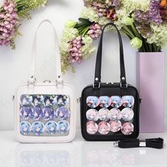 Cute Anime Ita Bag, Pin Display Bag, Kawaii Ita Bag, Cute Ita Bag, Ita Messenger Bag with Transparent Window,Gift for Anime Lovers Size ：25x 25(The tape is 26cm)x 9 cm Material: PU ✨This messenger bag can perfectly hold all your necessities. The bag has a transparent window panel that you can customize according to your preferences. You can display your pins, pictures, plush toys and other decorations. The shoulder strap is adjustable and can be carried by hand, crossbody or on one shoulder. It Kawaii Large Capacity Rectangular Satchel, Harajuku Style Rectangular Bag For Daily Use, Square School Satchel With Mobile Phone Bag, School Satchel With Phone Pocket, Square Satchel With Mobile Phone Bag For School, Kawaii Large Capacity Satchel For Travel, Kawaii Mobile Phone Satchel Bag, Kawaii Large Capacity Tote Satchel, Harajuku Style Mobile Phone Bag For Daily Use