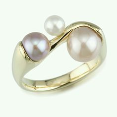 Silver Pearl Ring, Christian Bracelets, Gold Pearl Ring, Artful Home, Gold Ring Sets, White Jewelry, Sterling Silver Bands