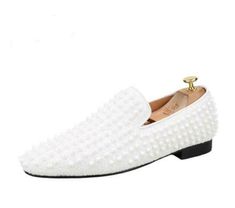 White Fitted Loafers With Round Toe, White Fitted Round Toe Loafers, White Fitted Slip-on Loafers, Summer Party Loafers With Round Toe, White Flat Loafers For Summer, White Summer Loafers With Flat Heel, White Summer Loafers, Elegant White Loafers For Party, Fitted White Loafers For Spring