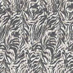 an animal print pattern with black and white stripes