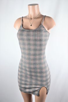 Size: L Instagram Clothing, Plaid Mini Dress, Instagram Outfits, Plaid Dress, Clothing Boutique, Gray Dress, Boutique Clothing, Multi Color, Plaid