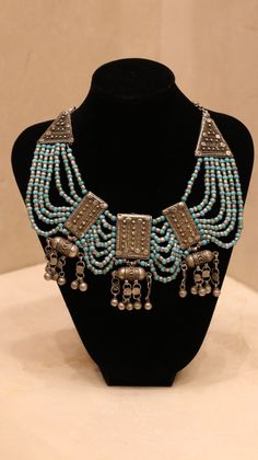 Antique Yemenite Tibetan silver Necklace with turquoise beads Bridal Heritage Necklace Turquoise, Turquoise Beads, Silver Necklace, Turquoise, Beads, Free Shipping, Best Deals, Silver