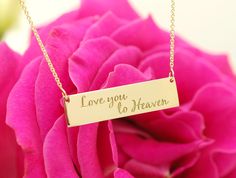 A beautiful custom piece of jewelry with a very personal touch to it - what can be better? Let's make a signature necklace tracing yours or your loved ones handwriting - it's elegant and unique. We can use a signature, a name or any word that you would like to be captured. This is a solid gold nameplate that comes in two sizes: 1.25 in wide and 0.33 in tall (longer chains are available at the drop down menu) 1.5 in wide and 0.4 in tall (longer chains are available at the drop down menu) Add birthstone - $20each or diamonds - $45 each, please send a message and I will create a custom listing with your specifications and price. To add more birthstones https://etsy.me/31k4A1z To add more diamonds https://etsy.me/318joQF Send me a message with more information on what your vision for the signa Gold Name Plate Necklace, Gold Name Plate, Name Plate Necklace, Handwriting Jewelry, Signature Necklace, Hand Writing, Plate Necklace, Gold Monogram, Jewelry Christmas