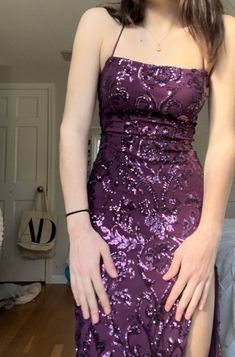 Deep Purple Homecoming Dress, Euphoric Prom Dress, Sparkly Purple Prom Dresses, Dark Purple Sequin Prom Dress, Sparkly Dark Purple Dress, Putple Prom Dress, Purple Dresses Hoco, Purple Glitter Outfit, Homecoming Dresses Dark Purple