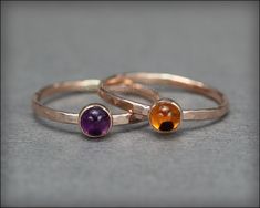 Gemstone Stacking Ring - (silver, gold) - LE Jewelry Designs Dainty 14k Rose Gold Solitaire Jewelry, Dainty 14k Rose Gold Jewelry With Round Cut, Dainty Solitaire Rose Gold Stackable Rings, Everyday Rose Gold Round Birthstone Ring, Simple Rose Gold Jewelry With Birthstone, Simple Rose Gold Birthstone Jewelry, Stackable Rose Gold Sterling Silver Midi Rings, Stackable 14k Rose Gold Jewelry Gift, Stackable 14k Rose Gold Jewelry As A Gift