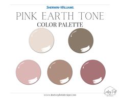 pink earth tone color palette with different shades