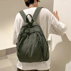 American Style Cool Canvas Backpack Women 2023 Solid Color Unisex High Capacity Student College Backpack Girl Boy Travel BookBag women's backpacks: backpack female Fashion college student backpack: Waterproof nylon backpack Unisex backpack: Multi pocket backpack Cute school bag: Cool school bag School backpack for girl: School bags for women school backpack: High Capacity backpack Carrying System: Air Cushion Belt Backpack Size:length 33cm,Width 14cm,Height 42cm The error is 0-3cm Travel Bookbag, Fashion College Student, College Student Style, Cute School Bag, Cool School Bags, Cool School, Canvas Backpack Women, Cute School Bags, Fashion College