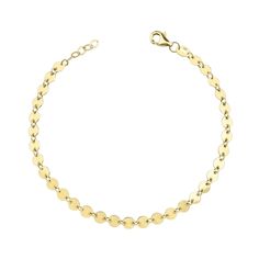 Adorn your wrist with our exquisite circle chain bracelet, meticulously crafted from 14k solid gold. Each delicate circle is a symbol of endless elegance, offering a timeless piece that effortlessly complements any style. Perfect for everyday luxury or a special occasion. Our elegant bracelet is crafted with real 14k solid gold(not plated, not vermeil, not gold filled) The circles mesure 4. 0 mm in diameter Since we work with real gold, you can enjoy this piece with a free mind without the worry of water, conditioner or alcohol contact. Real gold keeps its beauty for a lifetime. Fine Jewelry Diamond Bracelet With Delicate Chain, Luxury Bracelets With Delicate Chain, Modern Diamond Bracelet With Adjustable Chain, Elegant Round Chain Bracelet With Solid Link, Modern Round Diamond Bracelet Tarnish Resistant, Tarnish Resistant White Gold Round Chain Bracelet, Tarnish-resistant White Gold Round Chain Bracelet, Modern Tarnish-resistant Round Diamond Bracelet, Classic Gold Bracelet With Adjustable Chain