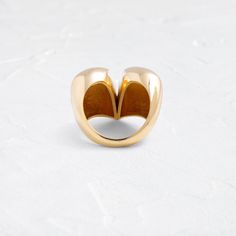 14k yellow gold Love And Loss, Open Heart Ring, Melanie Casey, Velvet Ring Box, Twisted Band, Band Jewelry, Mens Band, Open Heart, Engagement Ring Wedding Band