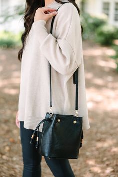 This bucket bag is the definition of chic and functional! The coloring is so trendy and we love the design! But or favorite part is the organization on the inside! It has spaces for all your cards so they don't get lost! Black Bucket Bag With Gold-tone Hardware For Office, Black Bucket Bag With Gold-tone Hardware For Everyday, Black Bucket Bag For On-the-go, Everyday Black Bucket Bag With Silver-tone Hardware, Modern Black Bucket Bag With Silver-tone Hardware, Black Bucket Bag, Black Bucket, Mint Julep Boutique, Mint Julep