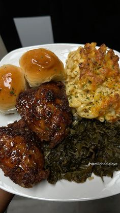 a white plate topped with different types of food