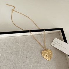 Material: Metal Color: Heart Necklace Plated with Real Gold Style: INS Style Heart Retro, Color Heart, Metal Heart, Metal Earrings, Metal Color, Gold Style, Birthday Presents, Real Gold, Earring Necklace