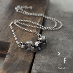 "Delicate necklace is made of oxidized sterling silver 925 Dimensions: Necklace's circumference: 15\" - 20\" + 1.57 \" adjustment (38 - 51 cm + 5cm adjustment ) The details diameter is up to 0.31\" / 8 mm The width of main element: 2\" (5 cm) The necklace in the photos is long 17inches (43 cm) - weight 8 g Thank you for visiting! All jewelry designs, pictures and descriptions belong to formood Artur Hornowski/STUDIOFORMOOD and are protected by international copyright" Adjustable Sterling Silver Chain Necklace, Minimalist Gunmetal Sterling Silver Jewelry, Unique Oxidized Metal Necklaces, Antique Silver Chain Necklace For Gift, Adjustable Antique Silver Sterling Silver Necklace, Antique Silver Oxidized Stainless Steel Jewelry, Minimalist Engraved Metal Necklace, Unique Silver Stainless Steel Necklaces, Handmade Silver Stainless Steel Necklace