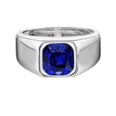 METAL SPECIFICATIONS White Gold 14K STONE SPECIFICATIONS Stone Name : Blue Sapphire Stone Cut : Radiant Stone Details : There is one radiant cut sapphire approx. 1 carat (Approx. Size 5 x 5 mm). Natural earth mined stone. Quality of Sapphire : AAA Sapphire Treatment : Heated Total : Approx. 1 Carat RING SPECIFICATIONS Size : 8 (Can ship in any size, please send us a message about size after placing the order) Appraised Value : $1720.00 Comes with Certificate Cushion Cut Sapphire Ring, 1 Carat Ring, Mens Sapphire Ring, Cushion Solitaire, Blue Sapphire Stone, Mens Gold Rings, Ceylon Sapphire, Birthday Ring, Rings Cool