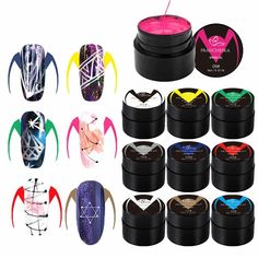 8ml Spider UV Gel Polish Elastic Drawing Soak Off Gel Nail Art Manicure DIY NEW Nail Spider, Spider Gel, Soak Off Gel Nails, Gel Polish Nail Art, Cheap Nail, Spider Art, Gel Designs, Uv Gel Nails, Styling Gel