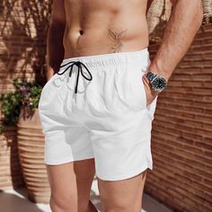 Category:WE-Pants; Season:Spring  Summer; Fabric:Nylon; Gender:Men's; Style:Casual,Fashion; Elasticity:Micro-elastic; Occasion:Holiday,Beach,Weekend,Swimming Pool; Details:Without Lining; Fit Type:Regular Fit; Function:Quick Dry,Comfort; Waistline:Mid Waist; Pattern:Plain; Design:Drawstring,Elastic Waist; Pants Type:Shorts,Board Shorts,Swim Trunks,Swim Shorts; Fly Type:Elasticity; Front page:FF; Listing Date:05/24/2024; Production mode:External procurement; Hips:; Length:; Waist:; Pants Length:S Weekend Fashion, Beach Weekend, Holiday Beach, Mens Boardshorts, Weekend Style, Grass Green, Plain Design, Type Of Pants, Pants Length