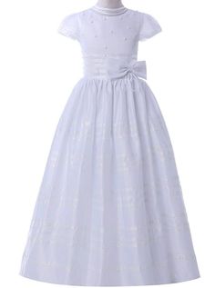 Giving her the Communion gown of her dreams has never been easier! Our pearl-embellished full-length dress is the perfect proper piece for all her most special occasions. Your only worry will be getting her to wear anything else! Flattering, fashionable, and fun for special moments in your little's life High-quality fa Poofy Skirt, Gowns For Girls, Angel Baby, Full Length Dress, Special Moments, Birthday Dresses, Stunning Dresses, Full Skirt, Girl Dress