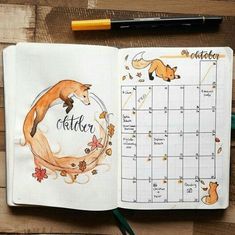 Bullet Journal October, Minimalist Bullet Journal, Monthly Layout, Bullet Journal 2020, Bullet Journal Planner, Bullet Journal 2019, Journal Spreads, Bullet Journal Mood, Diary Ideas