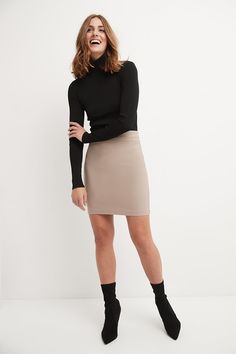 You know that some things never go out of fashion. Whether it’s representing your company at that big event or attending your friend’s birthday party, you can trust this classic, above-the-knee pencil skirt. Its soft waistband offers the perfect support for a slim silhouette, making you comfortable for long hours. As you take prospects through a demo or greet old friends for a brunch, this versatile skirt pairs easily with any sophisticated tops of yours. Made with a blend of rayon, nylon, and s Fitted Knee-length Mini Skirt For Date Night, Midi Pencil Skirt For Date Night In Fall, Sleek Pencil Skirt For Date Night In Spring, Fall Midi Pencil Skirt For Date Night, Sleek Pencil Mini Skirt For Spring, Relaxed Fit Pencil Skirt For Fall Parties, Relaxed Pencil Skirt For Fall Party, Fitted Black Pencil Skirt For Date Night, Fitted Pencil Mini Skirt For Date Night