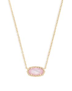 Shop gold pendant necklaces at Kendra Scott. With a Blush Pearl stone linked between a delicate chain - the Elisa pendant necklace is a must have accessory. Preppy Necklaces, Elisa Pendant Necklace, Kendra Scott Necklace Elisa, Kendra Scott Elisa, Clean Gold Jewelry, Kendra Scott Necklace, Jewelry Organizer Box