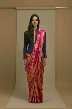 Patola Saree Draping Styles, Elegant Sarees, Saree Jackets, Saree Blouse Styles, Saree Draping Styles