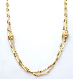 Monet 54" Long Gold Tone Link Necklace Vintage - The Jewelry Lady's Store Vintage Monet, Sole Sneakers, Necklace Vintage, Link Necklace, Bead Necklace, Spring Rings, Vintage Necklace, Vintage Gold, Costume Jewelry